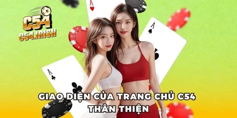Giao diện của trang chủ C54 thân thiện
